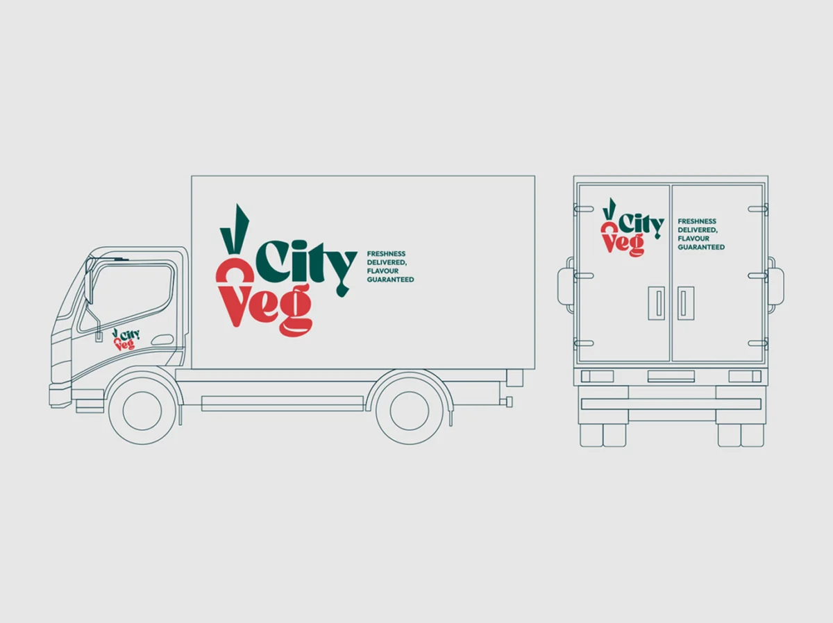 City Veg new logo design on a delivery van