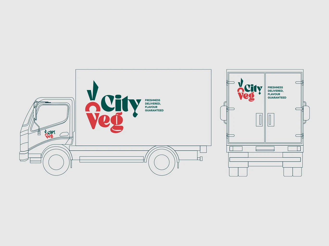 City Veg new logo design on a delivery van