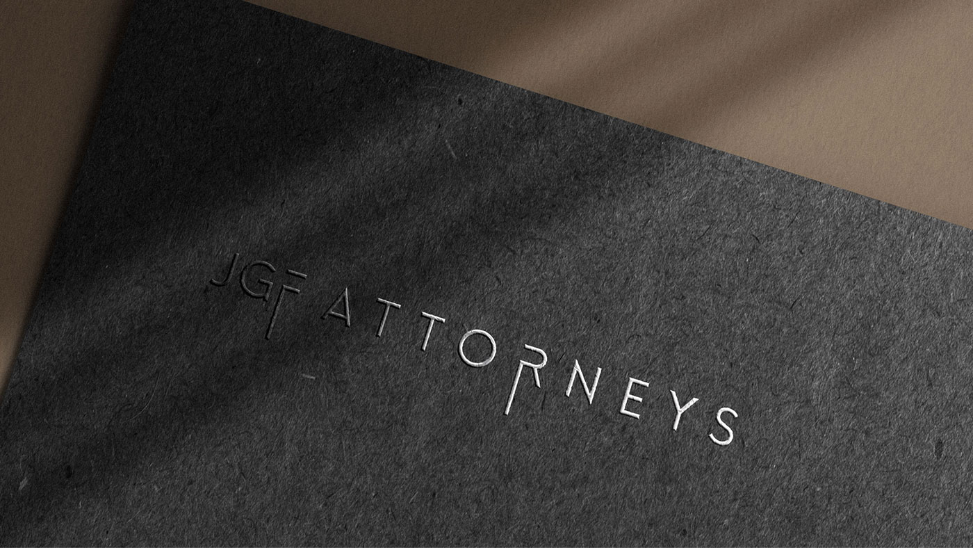 Jgf attorneys logo foiled