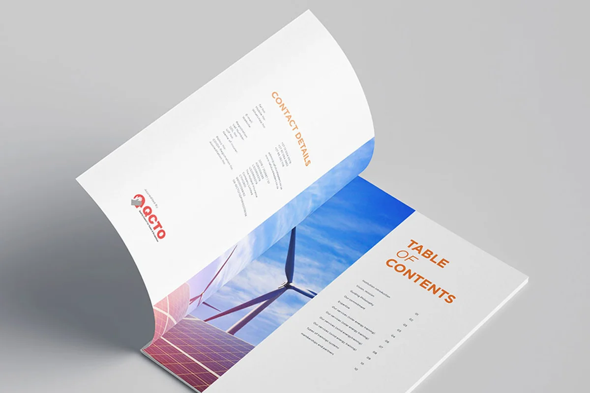 Company Profile Table of Content Layout Design