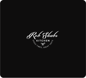 A logo design for Rob Shabs Kitchen a private chef based in Mpumalanga, South Africa