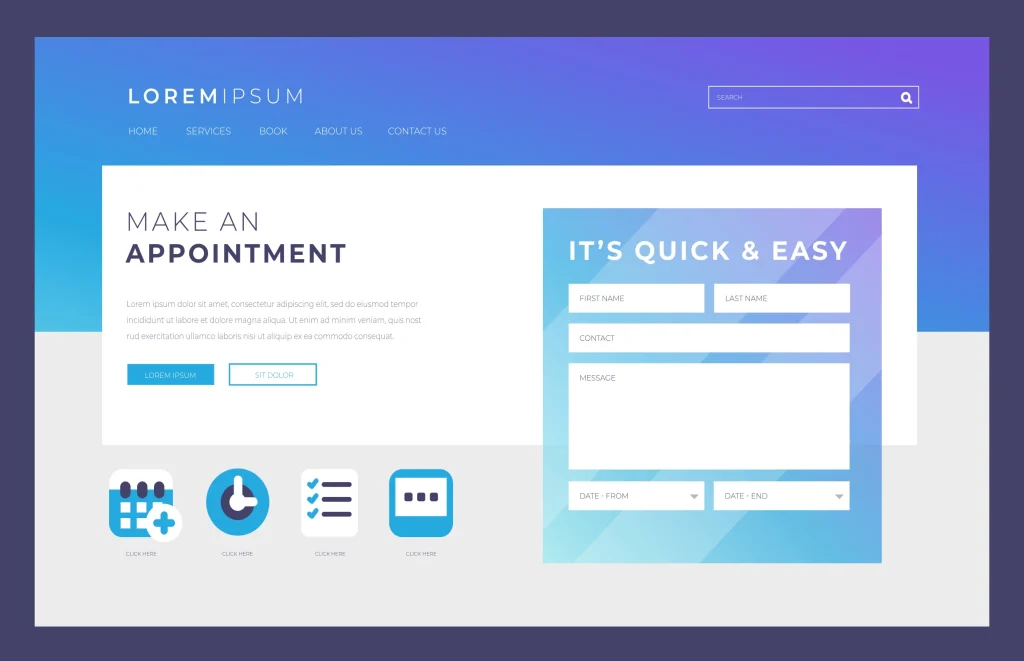 Website contact page